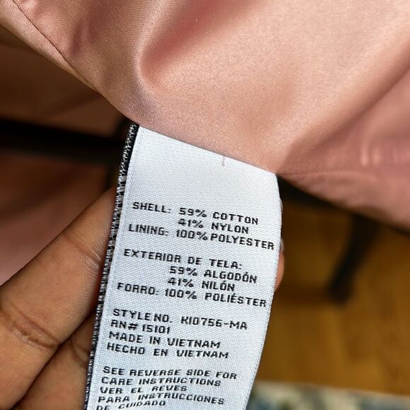 Kate Spade Scalloped Hooded Trench Coat Navy Blue Size S - Picture 15 of 16